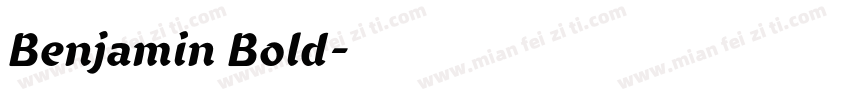Benjamin Bold字体转换